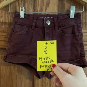 AE hi rise shorties